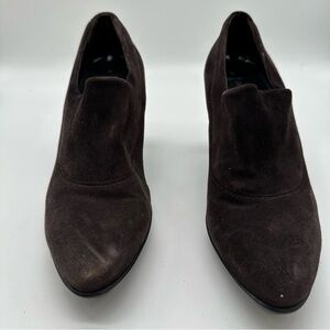 Aquatalia Italian Made Chocolate Suede Heels 8